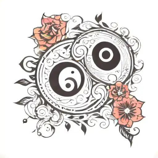 Trippy Ying Yang Symbol