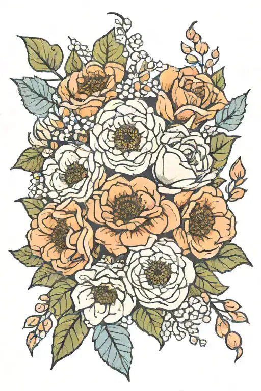 January May September November Birth Flower Bouquet