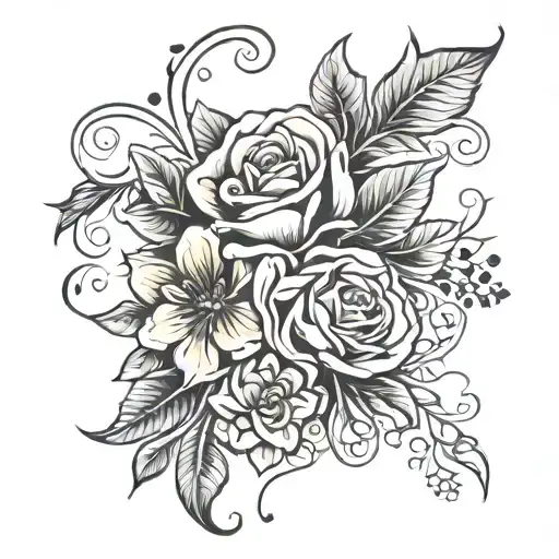 Floral Arm Tattoo Design