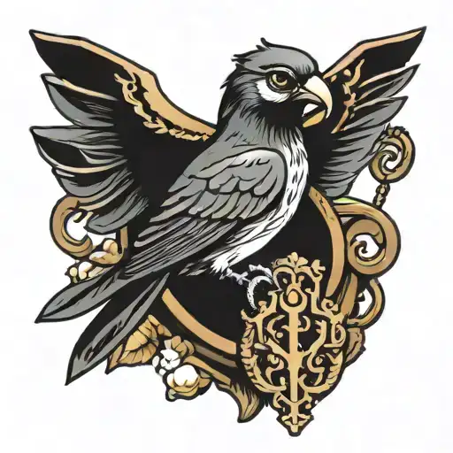 Bird Shot With A Key In Its Chest