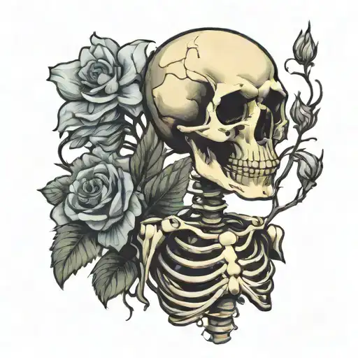 Skeleton Holding A Flower