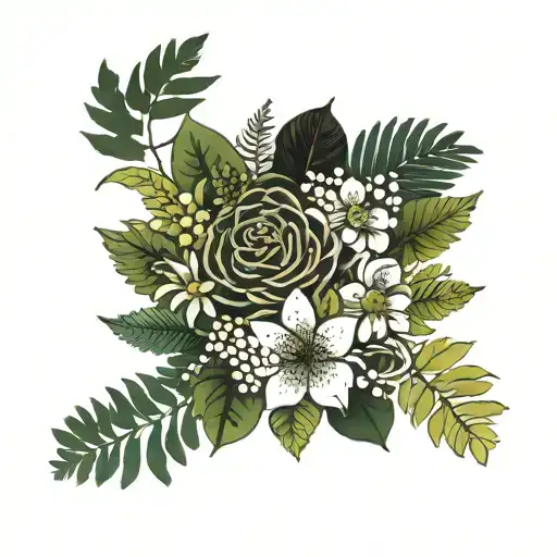 Flower Crown With Fern And Lehua