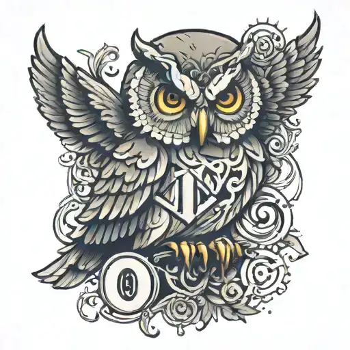 Owl Themed With The Letters Oeg