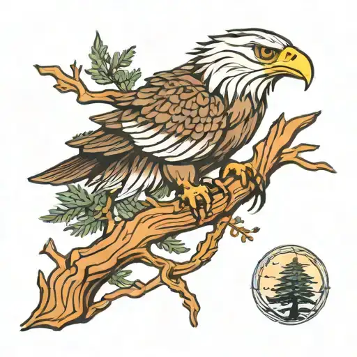 Cedar Tree With Eagle
