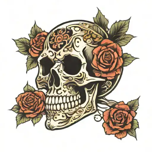 Want A Skull With Some Space Back Ground With Some Meaningful Word