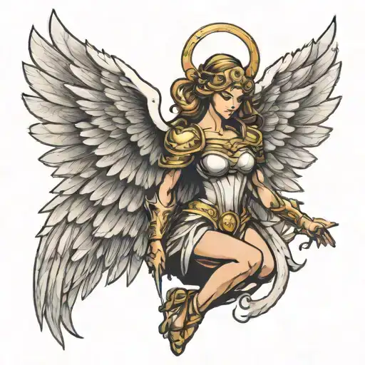 Female Guardian Angel Armored Full Body