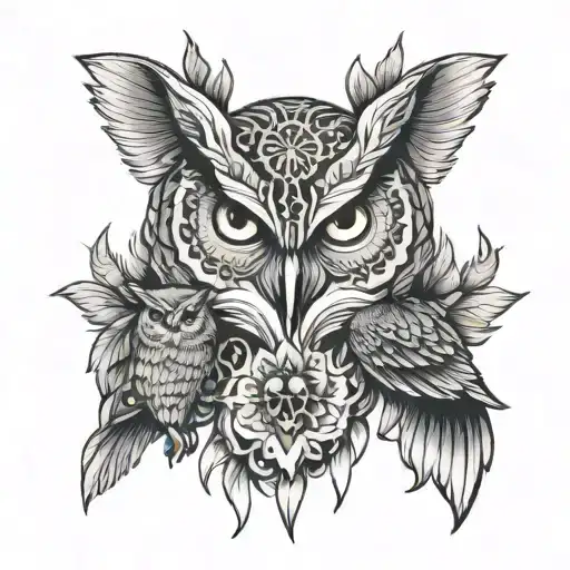 Owl And Wolf Totem