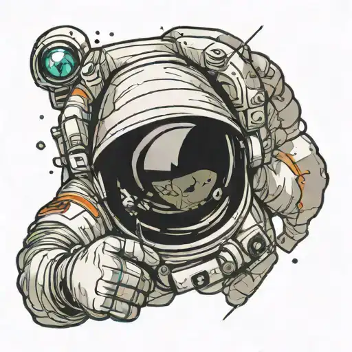 Astronaut Boxing A Planet