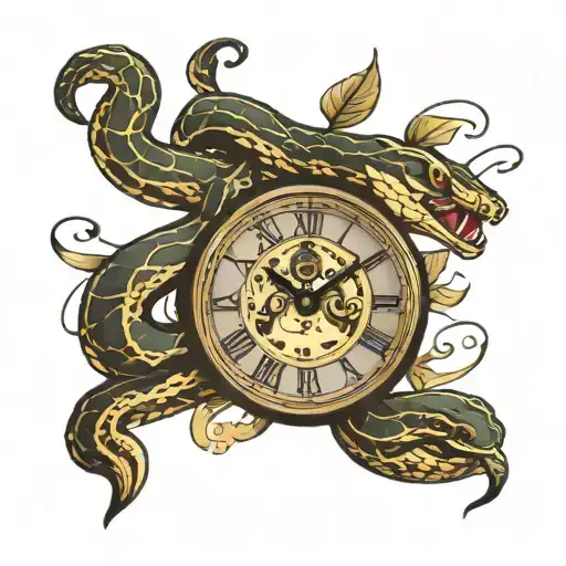 Snake And Clock
