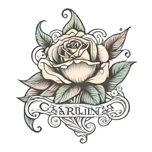 Name Carolina With A Rose