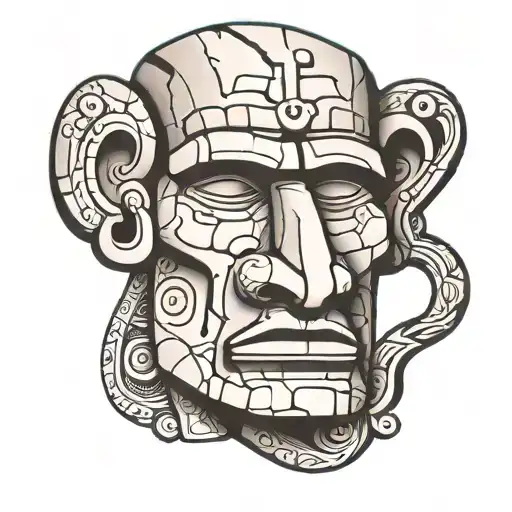 The Word Chama But The First A Is An Easter Island Stone Head