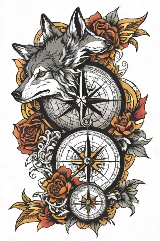 Compass And Wolf Men's