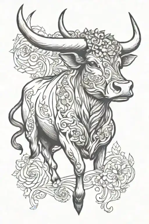 Bull Tattoo For Man Heifer Tattoo For Female Couple Arm