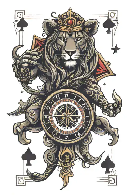 Leo Star Sign With Gambling Theme