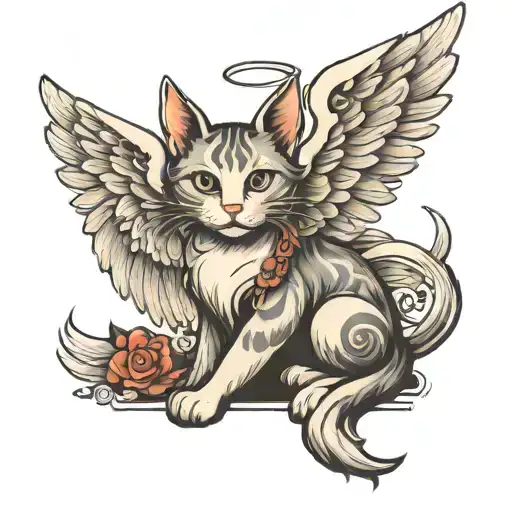 Cat With Angel Wings