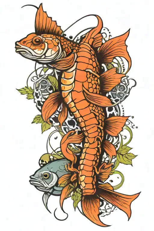 Fishing And Diving Themed Incorporating Snapper And Crayfish