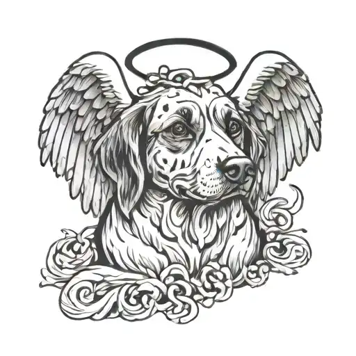 Dog With Angel Wings