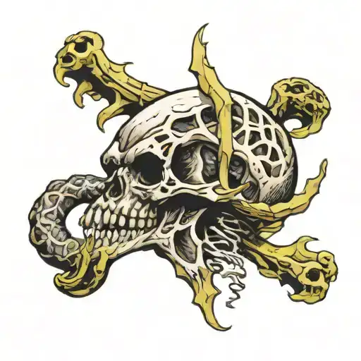 Ouroborous With Skull