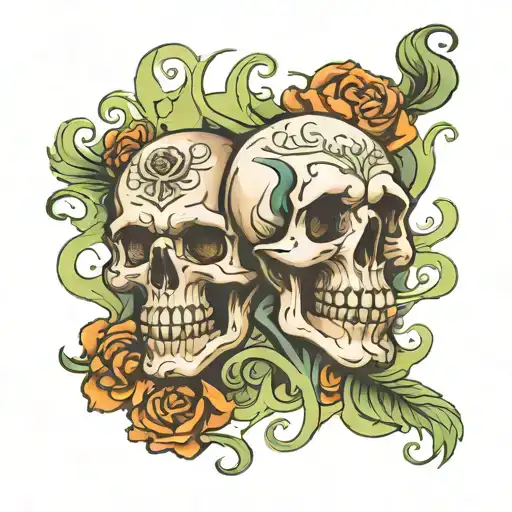 Smoke Skulls Money Signs Merged With 95 Sign