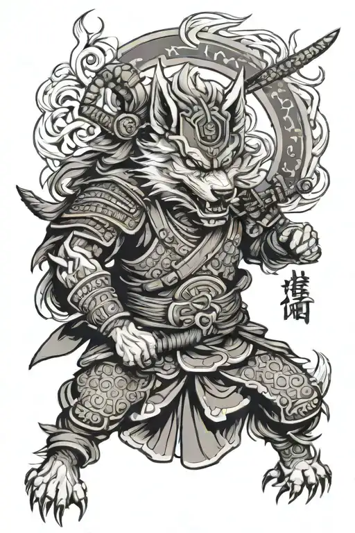 Samurai Warrior Wolf