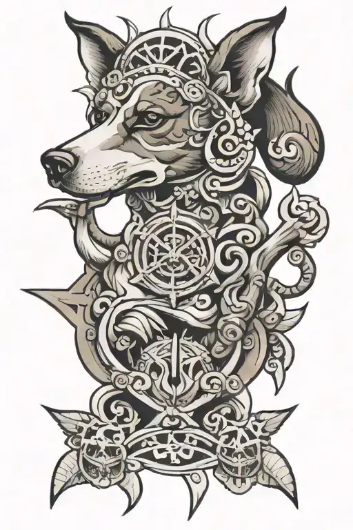 Dog And Trishul Trident