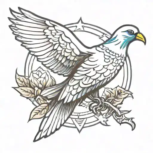Sudan Outline With Peace Dove