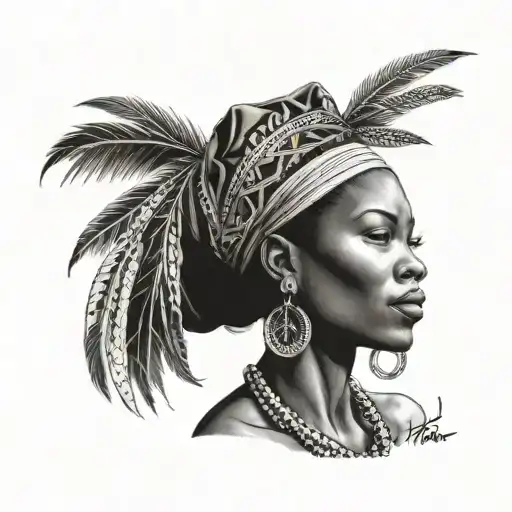 Haitian Tribe Lady Portrait