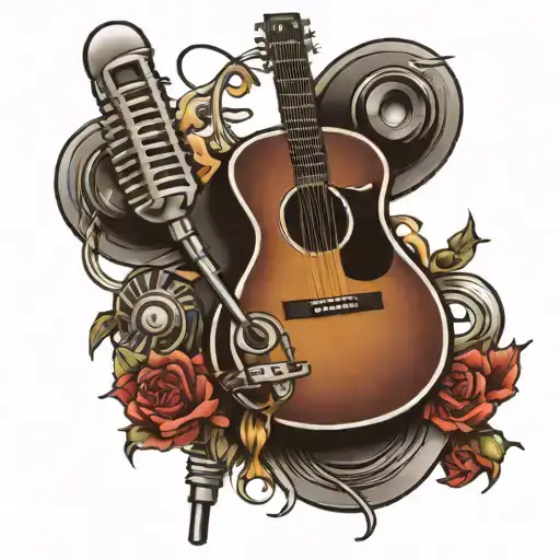 Guitar And Microphone