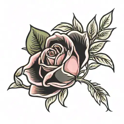 Olive Branch With Rose