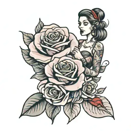 Rose And Girl Holding