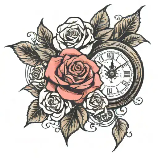 Roses And A Clock