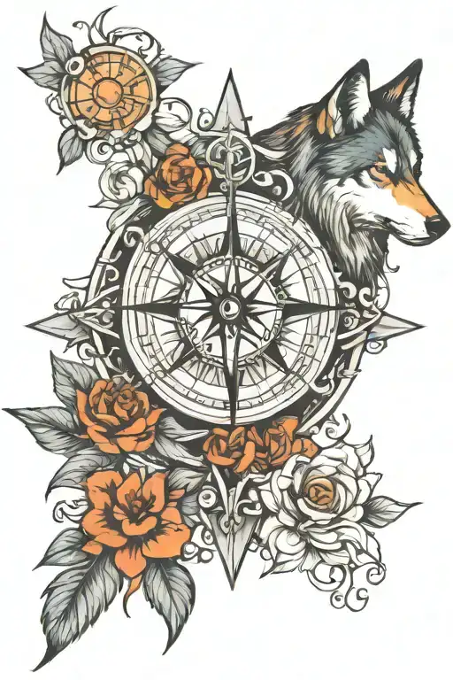 Compass And Wolf