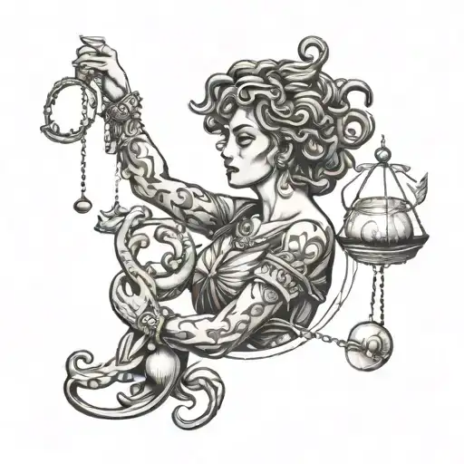 Medusa Libra Zodiac Sign