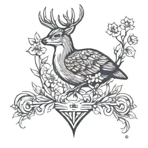 Deer And Sparrow