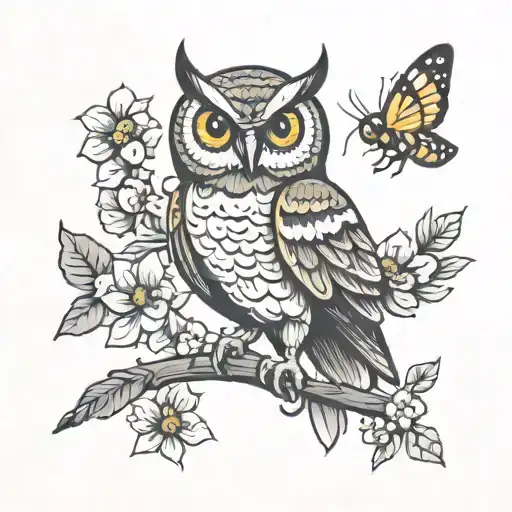 Owl And Bee