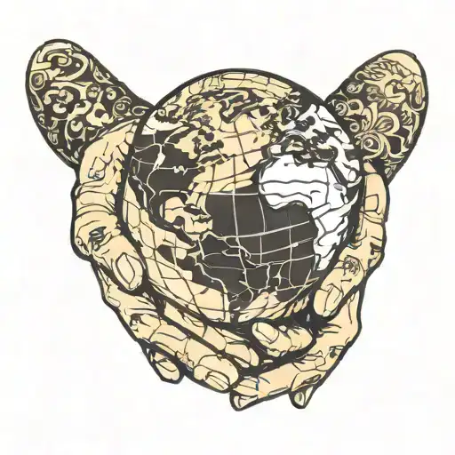 Hand Holding Earth Globe
