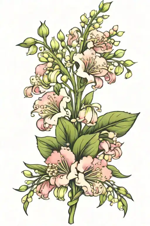 Lily Of The Valley And Carnation Flowers