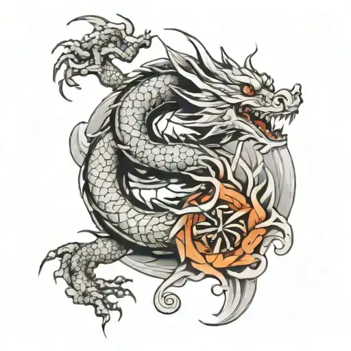 Japanese Dragon Wrapped Forearm