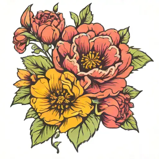 November And April Birth Flower In A Bouquet