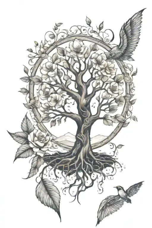 Tree Of Life Tattoo For Woman