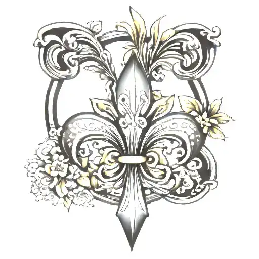 Half Star Half Fleur De Lis