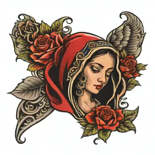 Low Rider With Virgin Mary And Roses