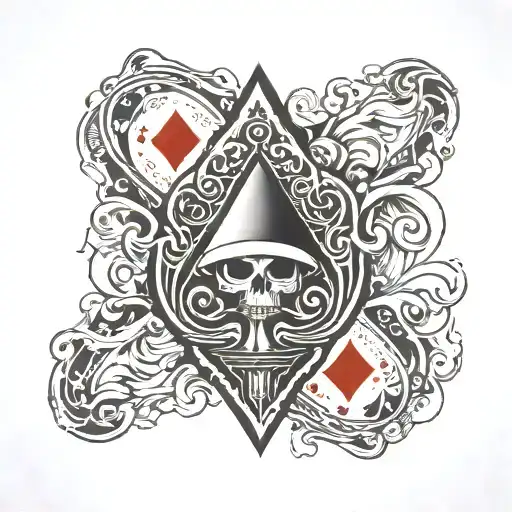 Ghost Face Ace Of Spades Card
