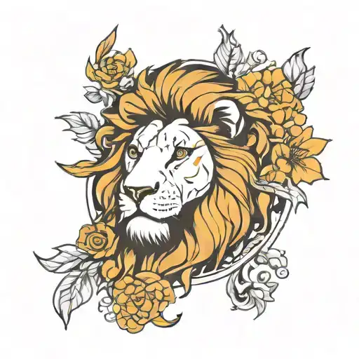 Lion Flowers Surrounding