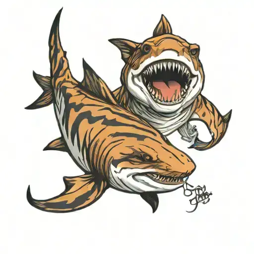 2 Tiger Sharks Side By Side Filled