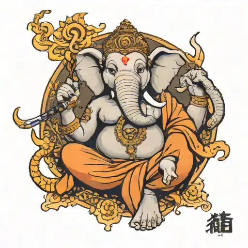 Evil Elephant Buddha Smoking