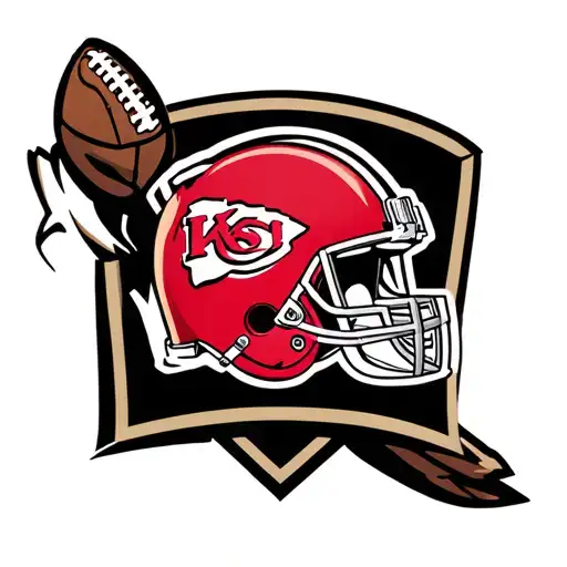 Chiefs Helment And Football
