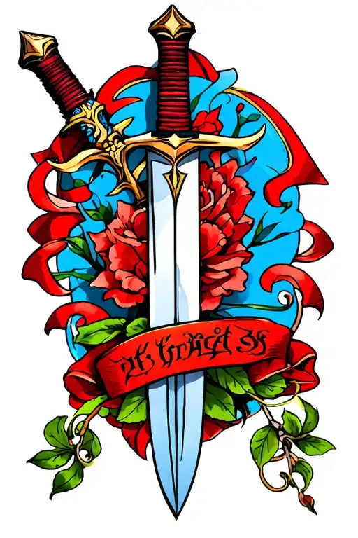 Dagger Tattoo Sai Swords