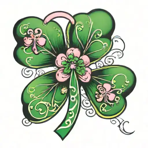 Shamrock Breast Cancer Ribbon