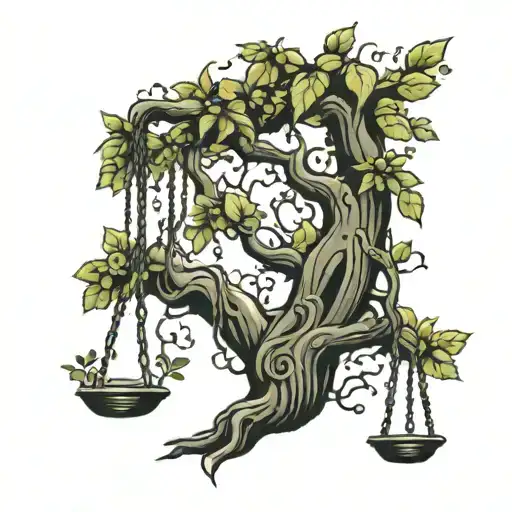 Tree Swing With Vines